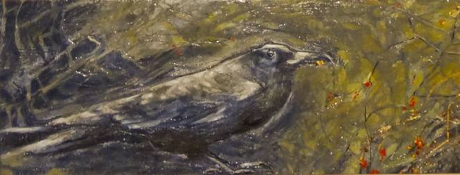 Painting of crow.